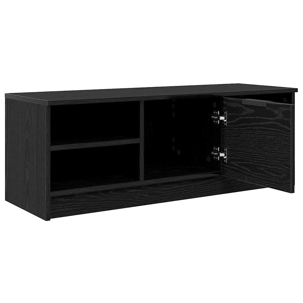 VidaXL TV-kast Zwart Eiken 102 x 35 x 36,5 cm Bewerkt hout
