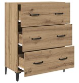 VidaXL Dressoir met lade Artisan Eiken 69,5 x 34 x 90 cm