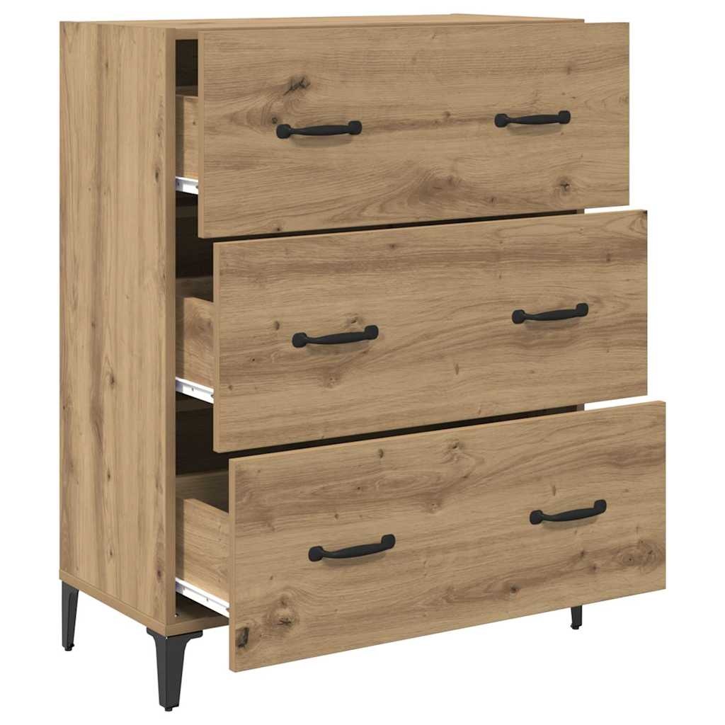 VidaXL Dressoir met lade Artisan Eiken 69,5 x 34 x 90 cm