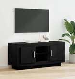 VidaXL TV-kast Zwart Eiken 102 x 35 x 45 cm Bewerkt hout