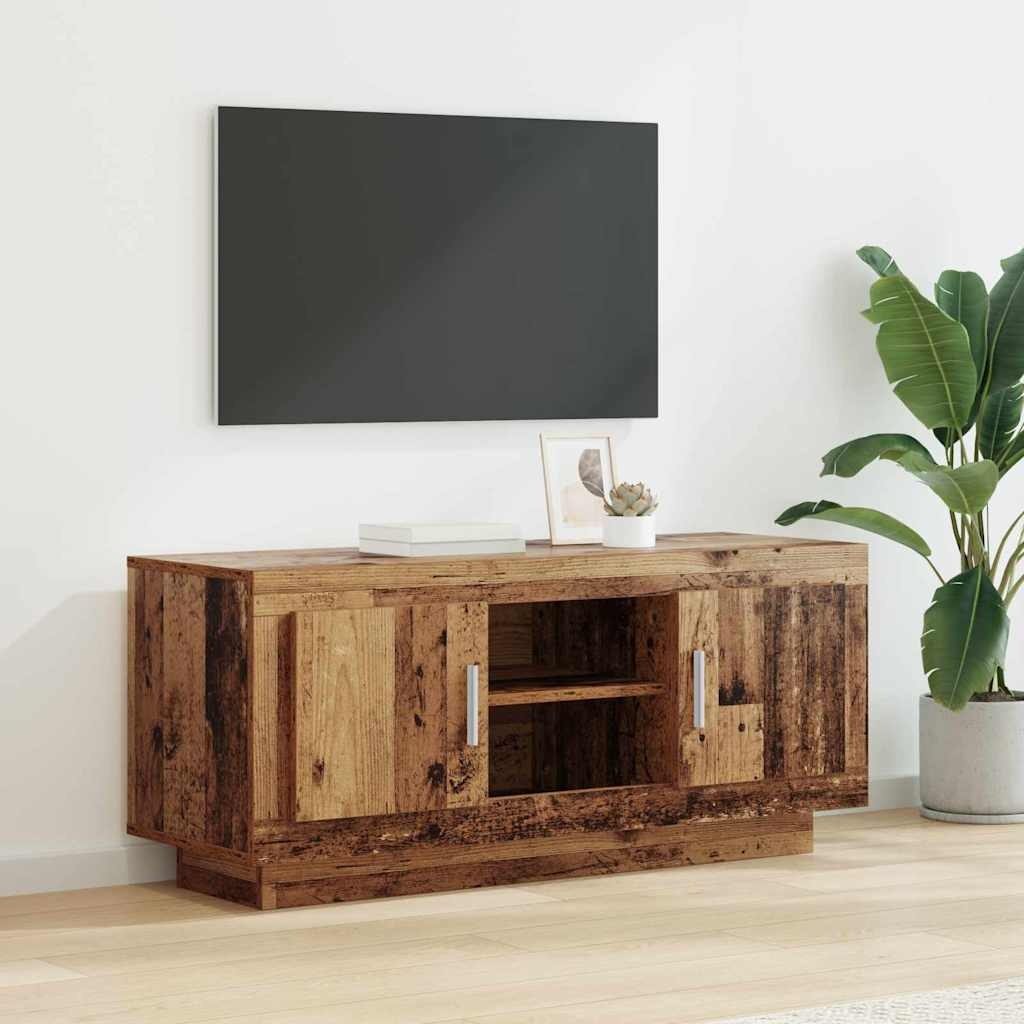 VidaXL TV-kast Oud Hout 102 x 35 x 45 cm Bewerkt hout