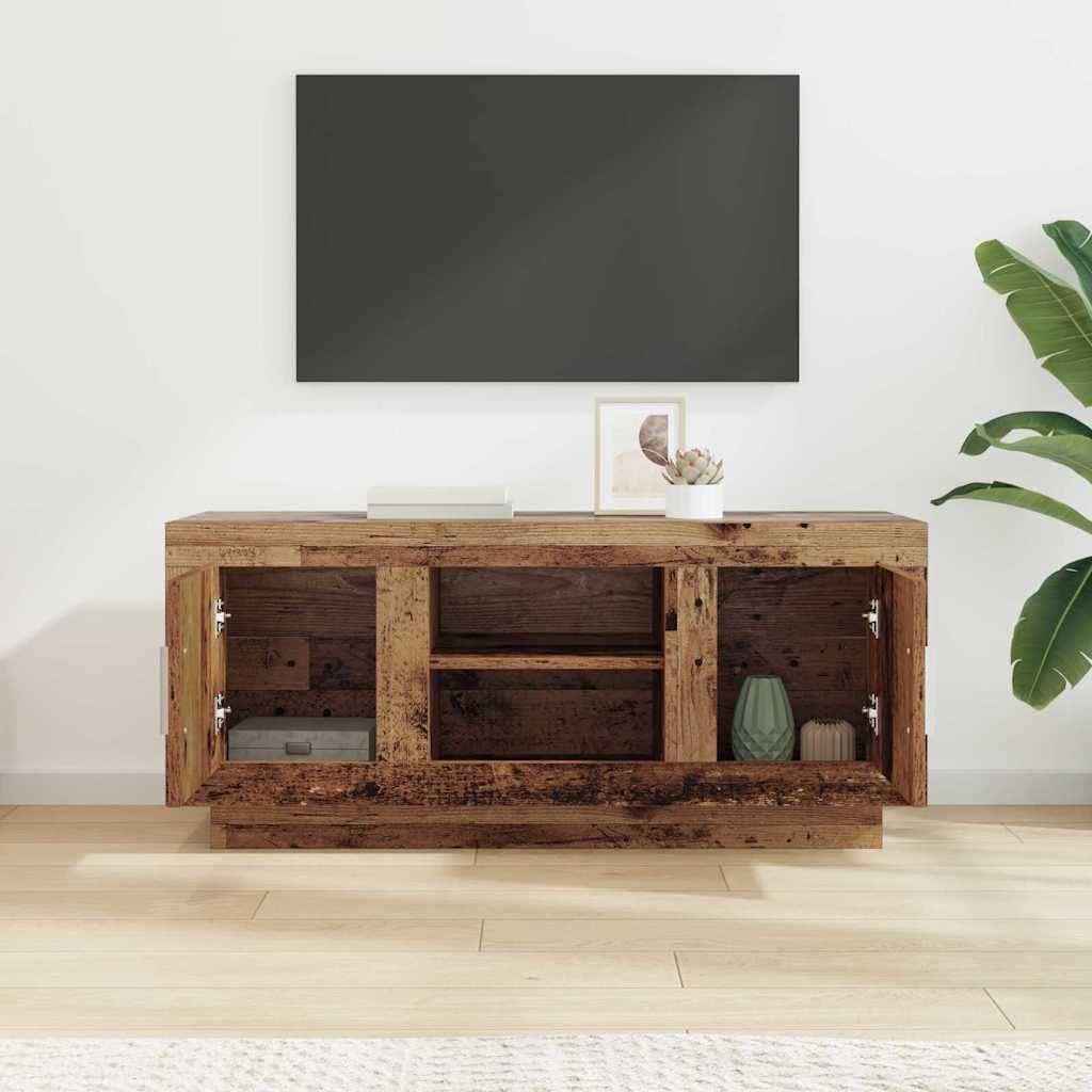 VidaXL TV-kast Oud Hout 102 x 35 x 45 cm Bewerkt hout