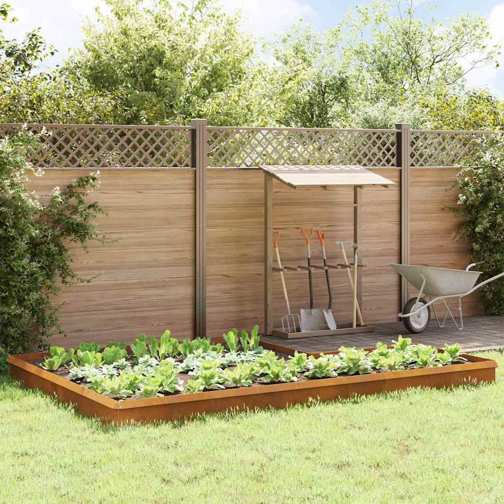 VidaXL Slakkenhekken 16 pcs Roestig Cortenstaal