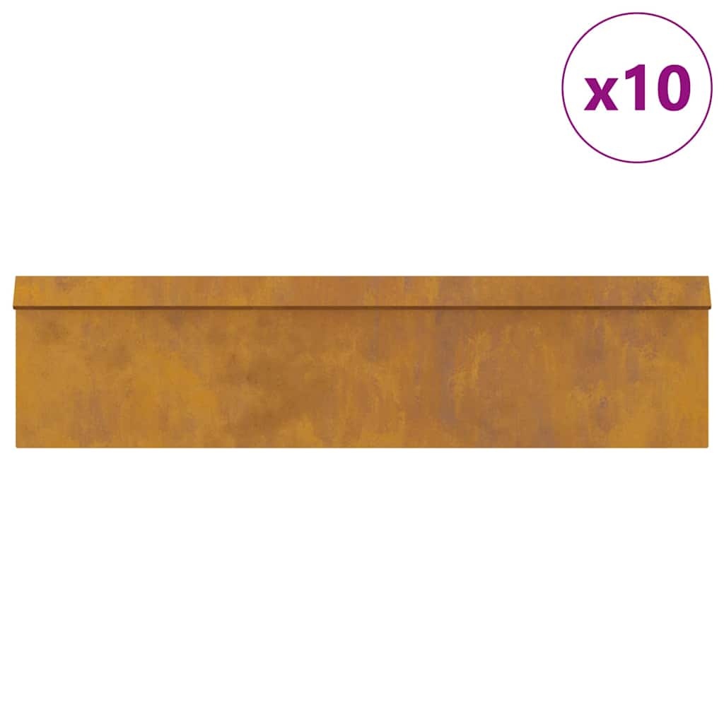 VidaXL Slakkenhekken 16 pcs Roestig Cortenstaal