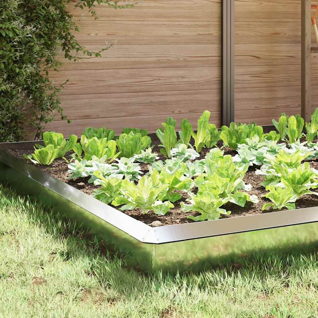 VidaXL Slakkenhekken 16 pcs Zilver Gegalvaniseerd staal