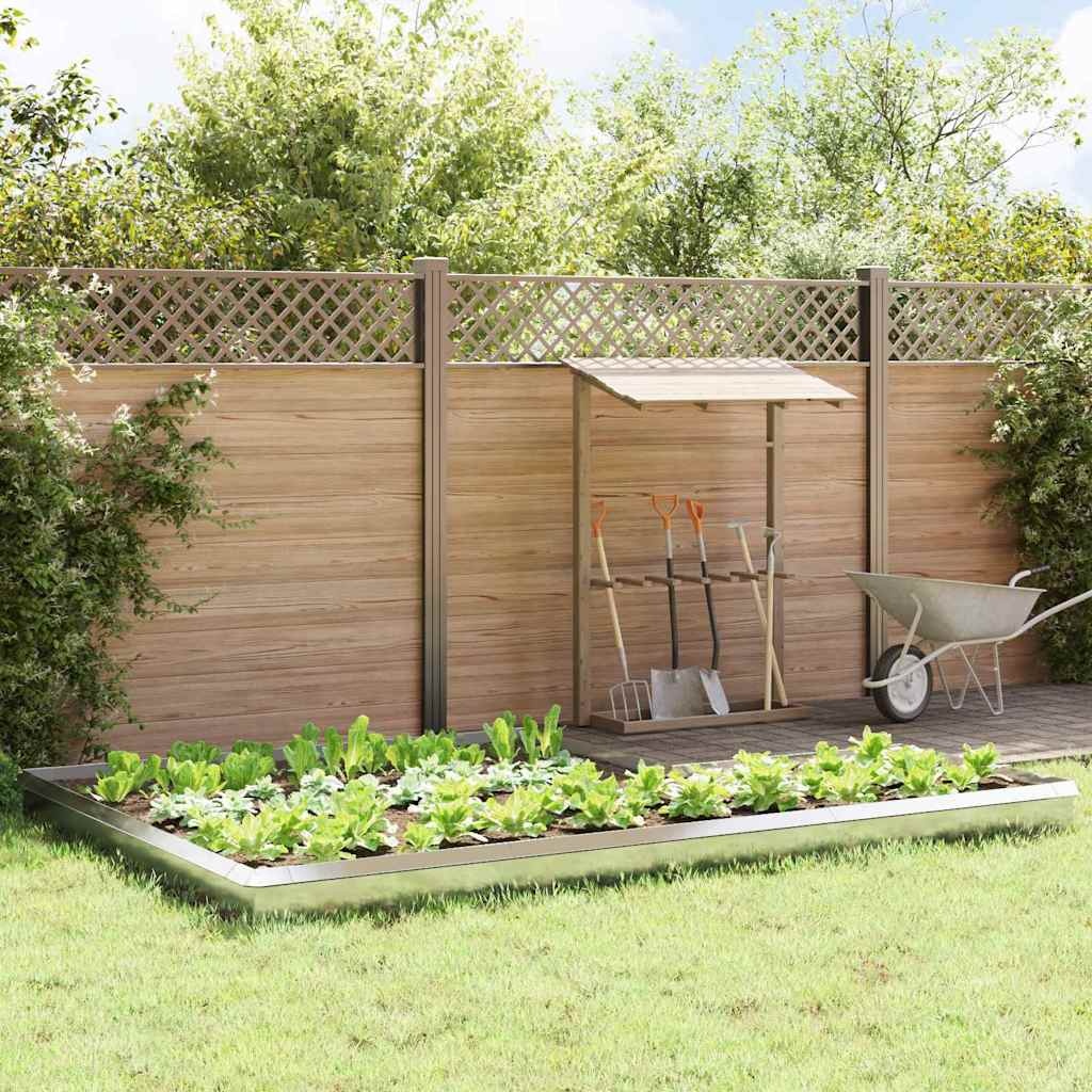 VidaXL Slakkenhekken 16 pcs Zilver Roestvrij staal