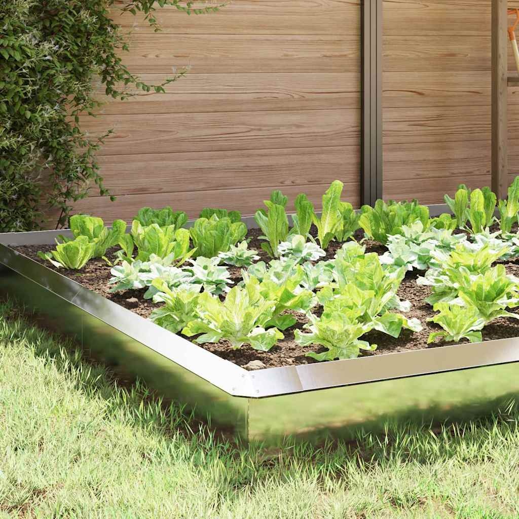 VidaXL Slakkenhekken 16 pcs Zilver Roestvrij staal