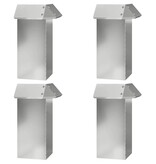 VidaXL Slakkenhekken 20 pcs Zilver Gegalvaniseerd staal