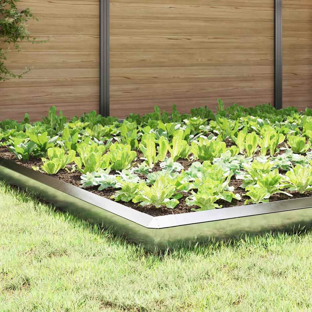 VidaXL Slakkenhekken 20 pcs Zilver Roestvrij staal