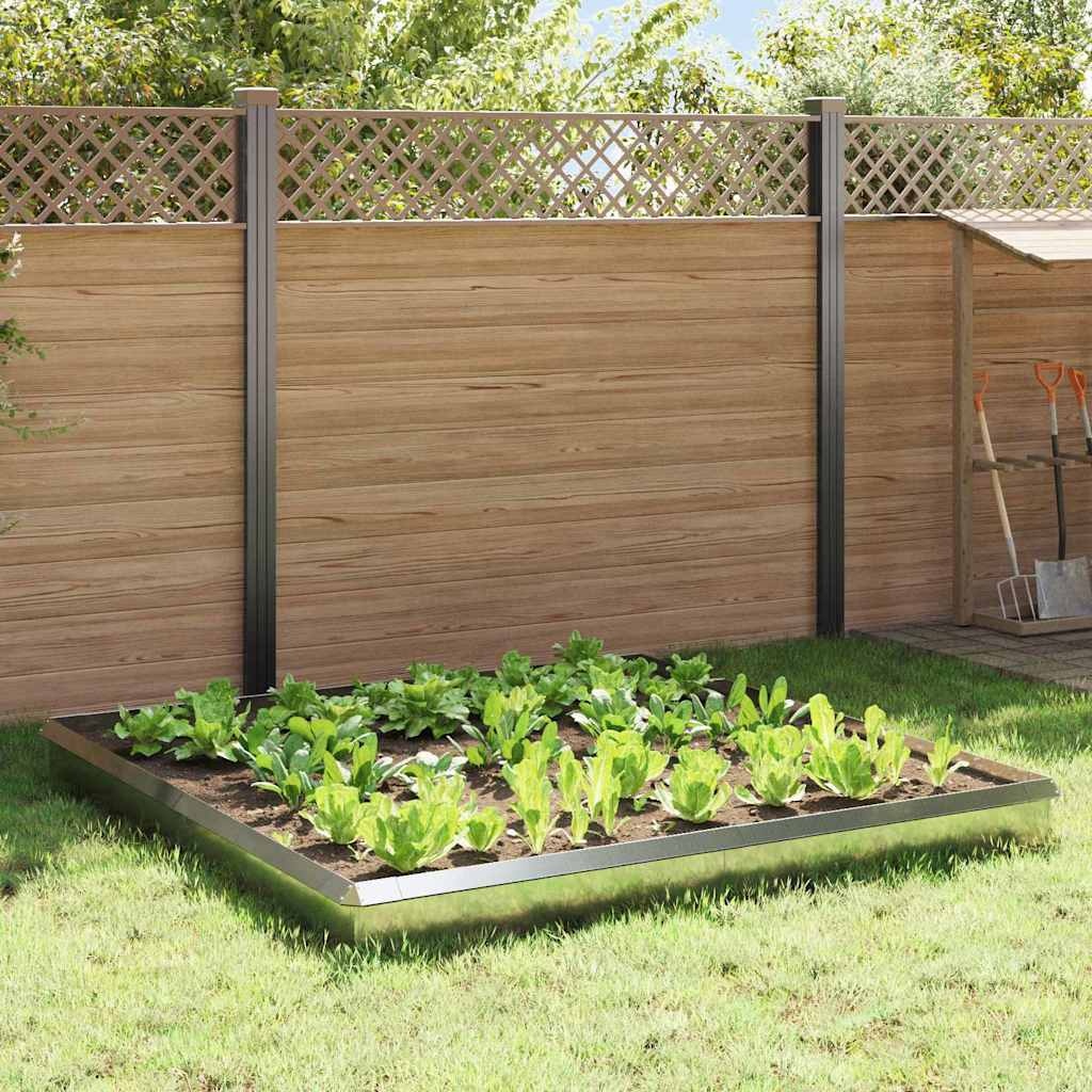 VidaXL Slakkenhekken 12 pcs Zilver Gegalvaniseerd staal