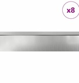 VidaXL Slakkenhekken 12 pcs Zilver Gegalvaniseerd staal