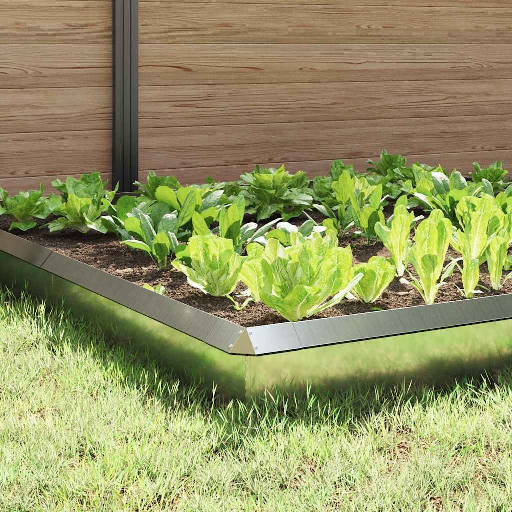 VidaXL Slakkenhekken 12 pcs Zilver Gegalvaniseerd staal