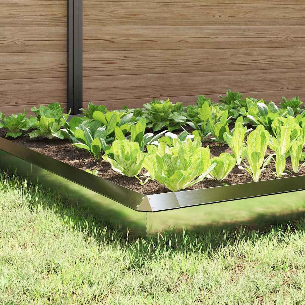 VidaXL Slakkenhekken 12 pcs Zilver Roestvrij staal