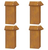 VidaXL Slakkenhekken 8 pcs Roestig Cortenstaal