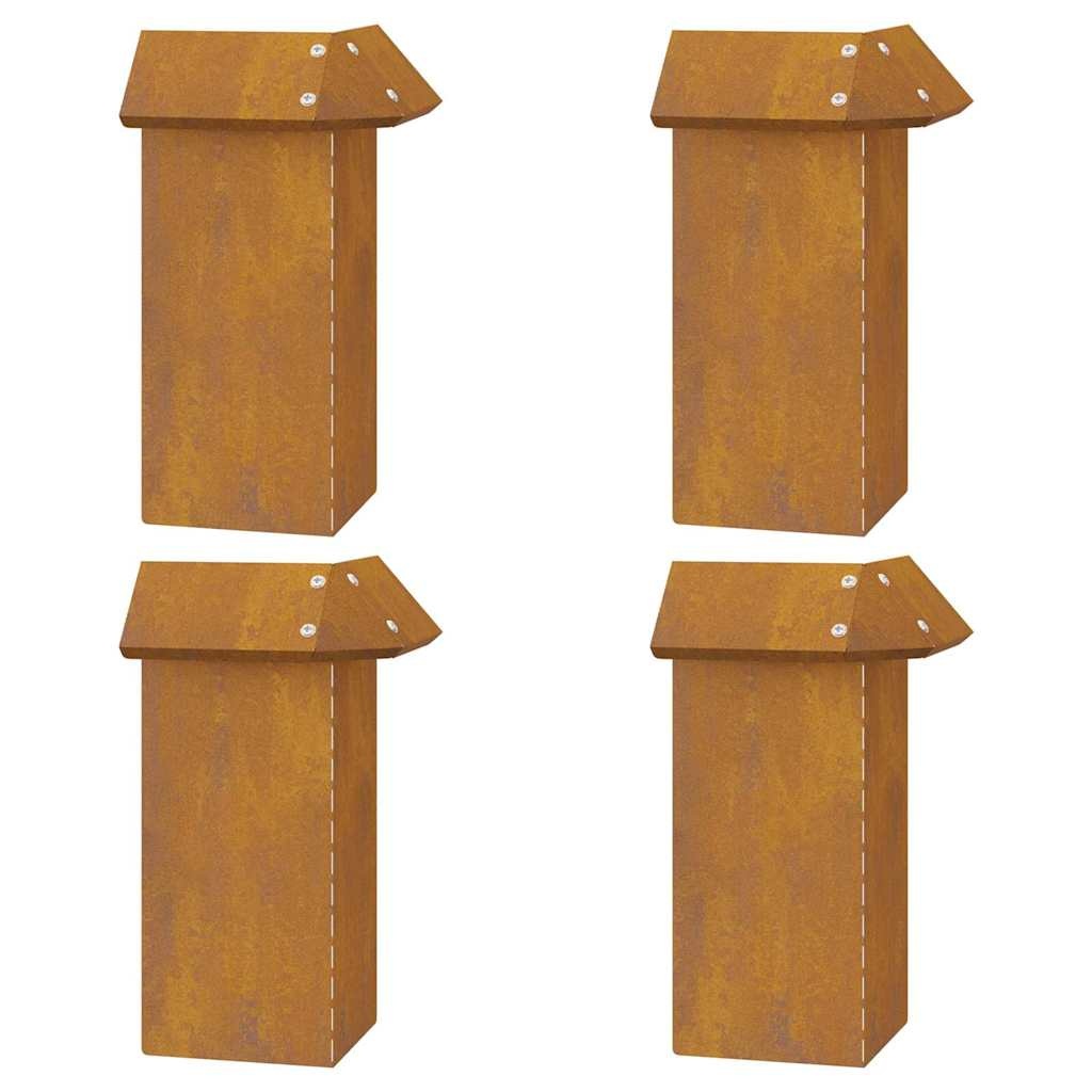 VidaXL Slakkenhekken 8 pcs Roestig Cortenstaal