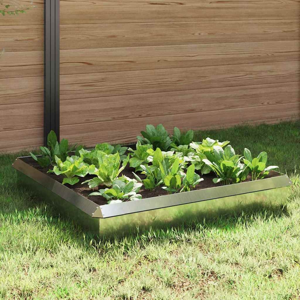 VidaXL Slakkenhekken 8 pcs Zilver Gegalvaniseerd staal