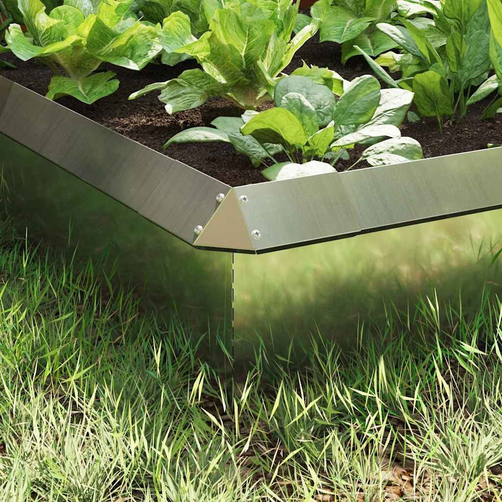 VidaXL Slakkenhekken 8 pcs Zilver Gegalvaniseerd staal