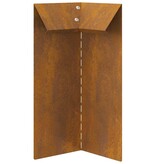 VidaXL Slakkenhekje 4 pcs Roestig 10 x 10 x 25 cm Cortenstaal