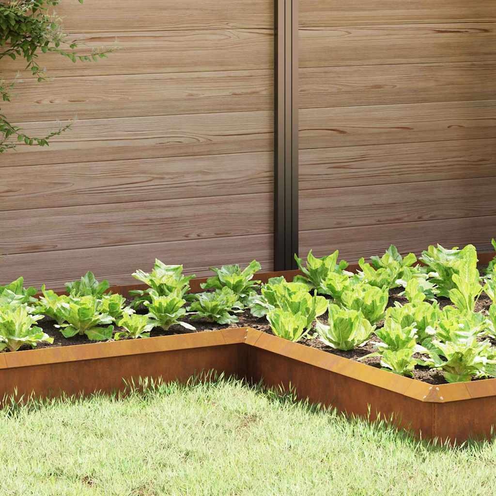 VidaXL Slakkenhekje Roestig 10 x 10 x 25 cm Cortenstaal