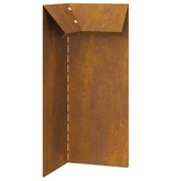 VidaXL Slakkenhekje Roestig 10 x 10 x 25 cm Cortenstaal