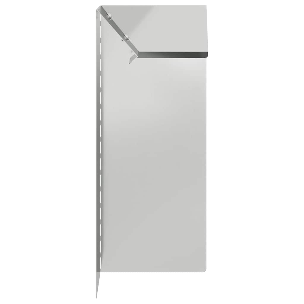 VidaXL Slakkenhekje 4 pcs Zilver 10 x 10 x 25 cm Gegalvaniseerd staal