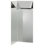 VidaXL Slakkenhekje Zilver 10 x 10 x 25 cm Gegalvaniseerd staal