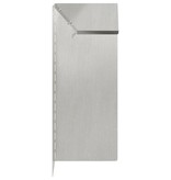 VidaXL Slakkenhekje 4 pcs Zilver 10 x 10 x 25 cm Roestvrij staal