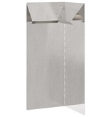 VidaXL Slakkenhekje Zilver 10 x 10 x 25 cm Roestvrij staal