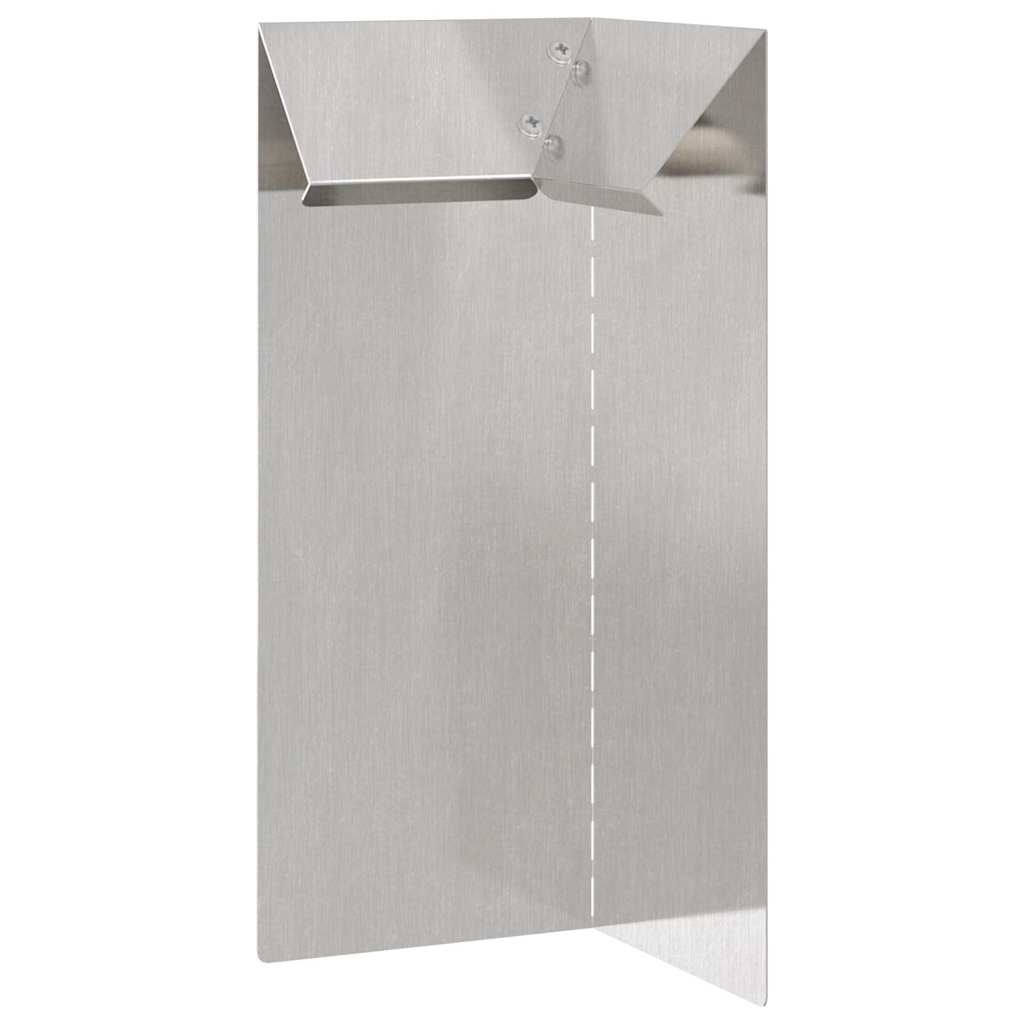 VidaXL Slakkenhekje Zilver 10 x 10 x 25 cm Roestvrij staal