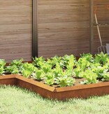 VidaXL Slakkenhekje 4 pcs Roestig 13,5 x 13,5 x 25 cm Cortenstaal