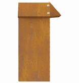 VidaXL Slakkenhekje 4 pcs Roestig 13,5 x 13,5 x 25 cm Cortenstaal