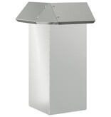 VidaXL Slakkenhekje 4 pcs Zilver 13,5 x 13,5 x 25 cm