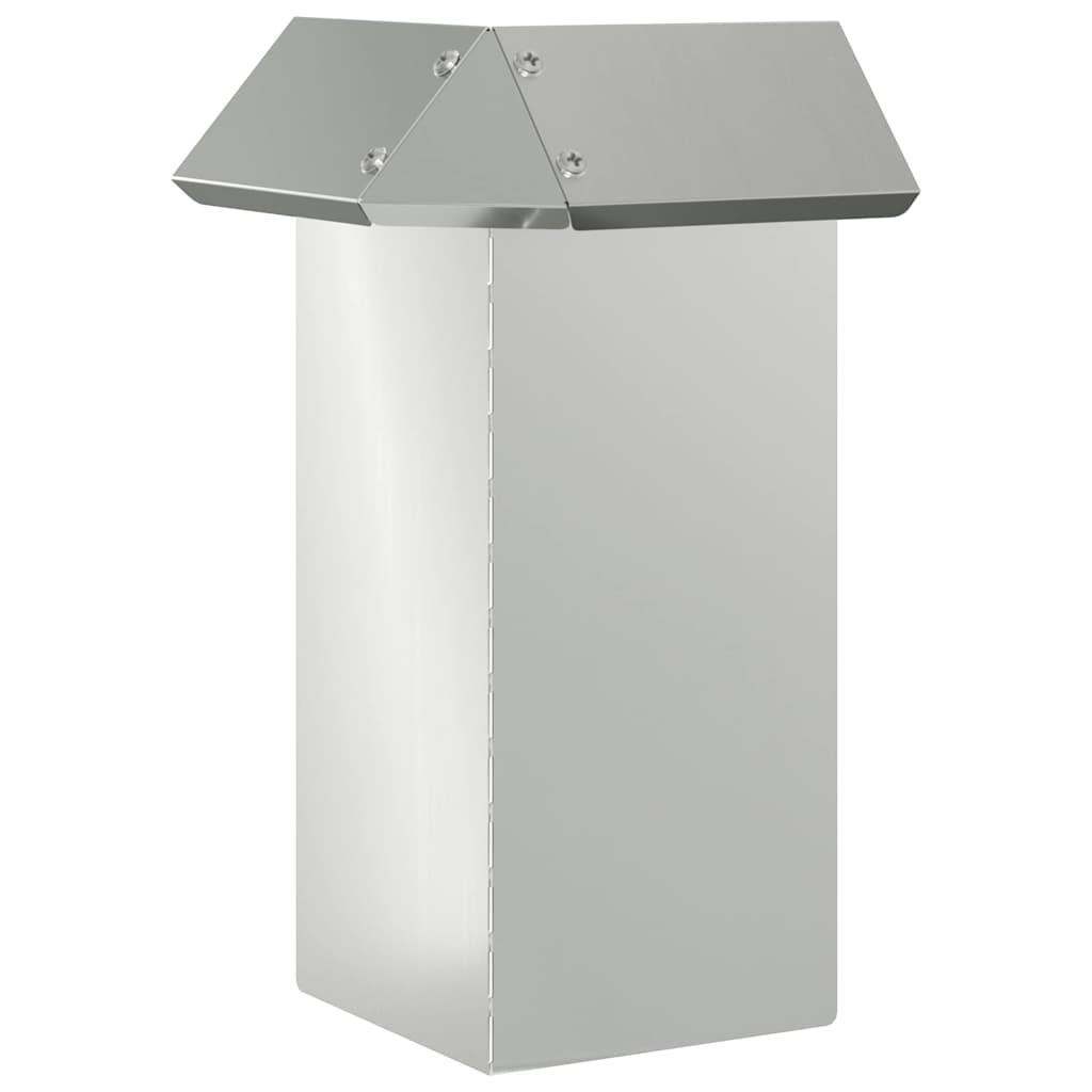 VidaXL Slakkenhekje 4 pcs Zilver 13,5 x 13,5 x 25 cm