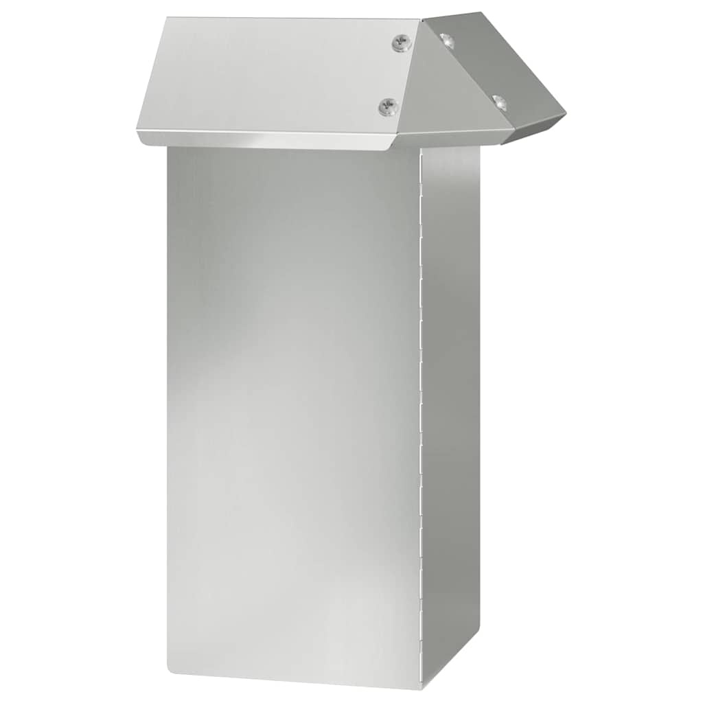 VidaXL Slakkenhekje Zilver 13,5 x 13,5 x 25 cm Gegalvaniseerd staal