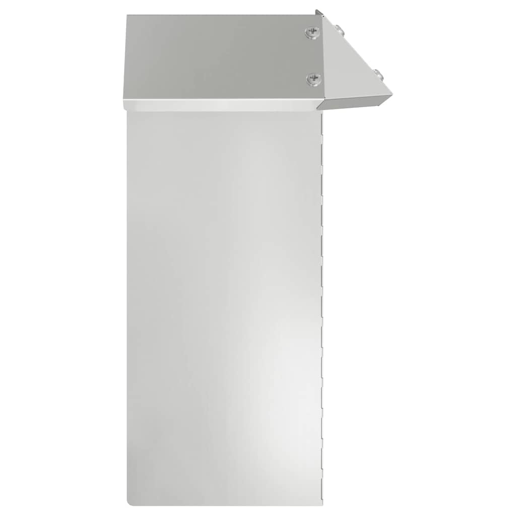 VidaXL Slakkenhekje Zilver 13,5 x 13,5 x 25 cm Gegalvaniseerd staal