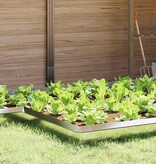 VidaXL Slakkenhekje 4 pcs Zilver 13,5 x 13,5 x 25 cm Roestvrij staal