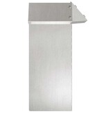 VidaXL Slakkenhekje 4 pcs Zilver 13,5 x 13,5 x 25 cm Roestvrij staal