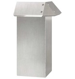 VidaXL Slakkenhekje Zilver 13,5 x 13,5 x 25 cm Roestvrij staal