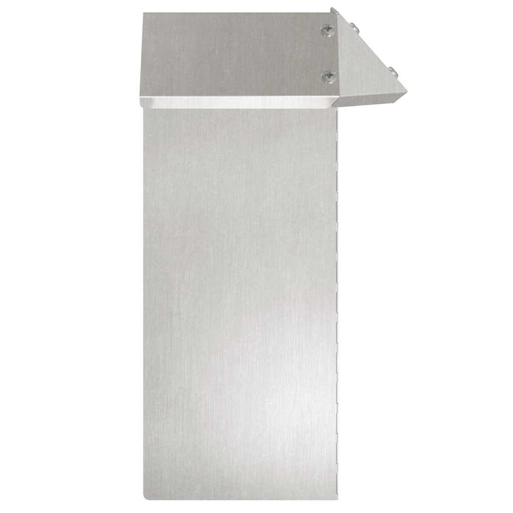 VidaXL Slakkenhekje Zilver 13,5 x 13,5 x 25 cm Roestvrij staal