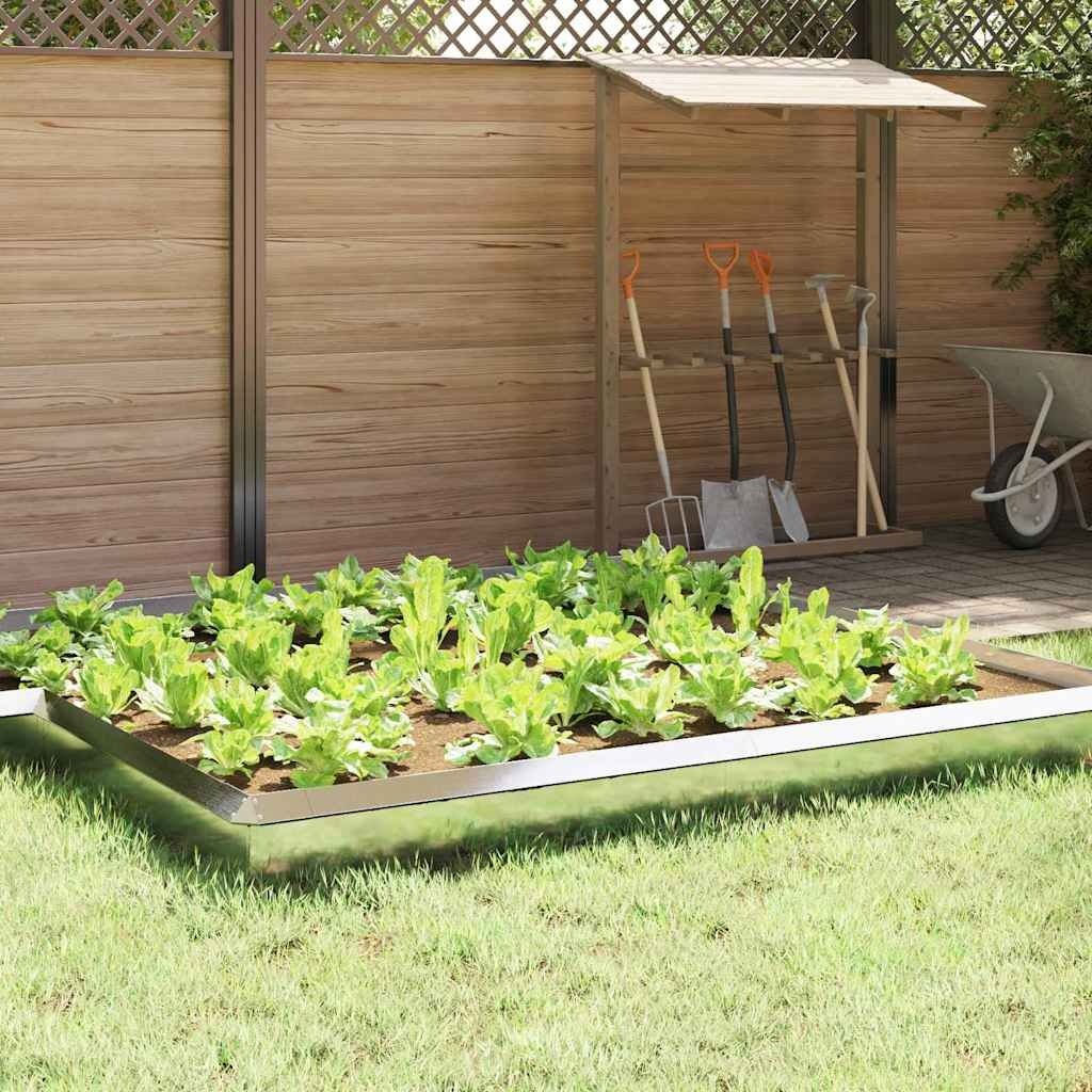 VidaXL Slakkenhekje 4 pcs Zilver 100 x 3,5 x 25 cm Roestvrij staal