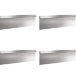 VidaXL Slakkenhekje 4 pcs Zilver 100 x 3,5 x 25 cm Roestvrij staal