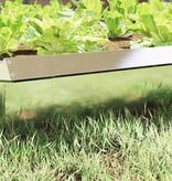 VidaXL Slakkenhekje 4 pcs Zilver 100 x 3,5 x 25 cm Roestvrij staal