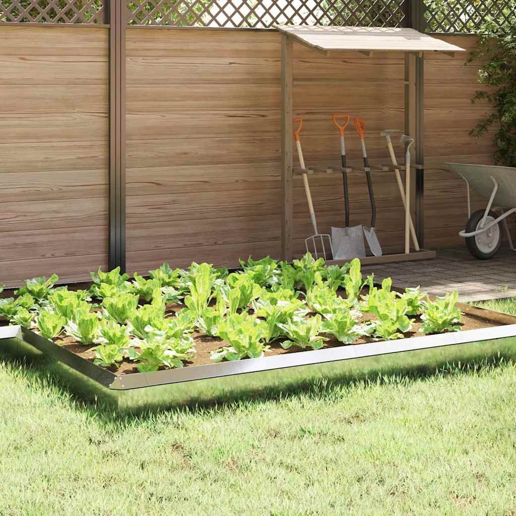 VidaXL Slakkenhekje 16 pcs Zilver 50 x 3,5 x 25 cm