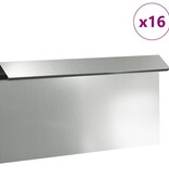 VidaXL Slakkenhekje 16 pcs Zilver 50 x 3,5 x 25 cm