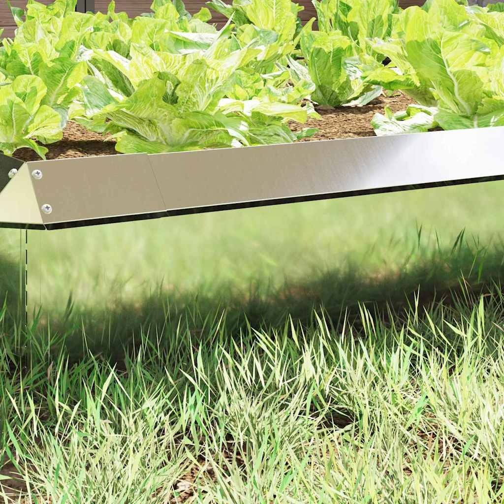 VidaXL Slakkenhekje 16 pcs Zilver 50 x 3,5 x 25 cm