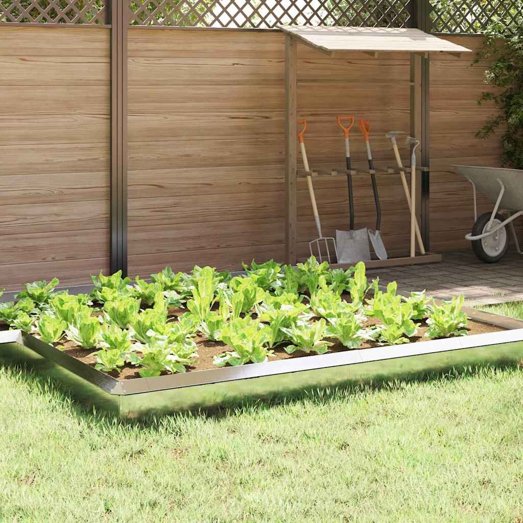 VidaXL Slakkenhekje 4 pcs Zilver 50 x 3,5 x 25 cm Roestvrij staal