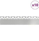 VidaXL Gazonranden 10 pcs Zilver 103 x 0,05 x 22 cm