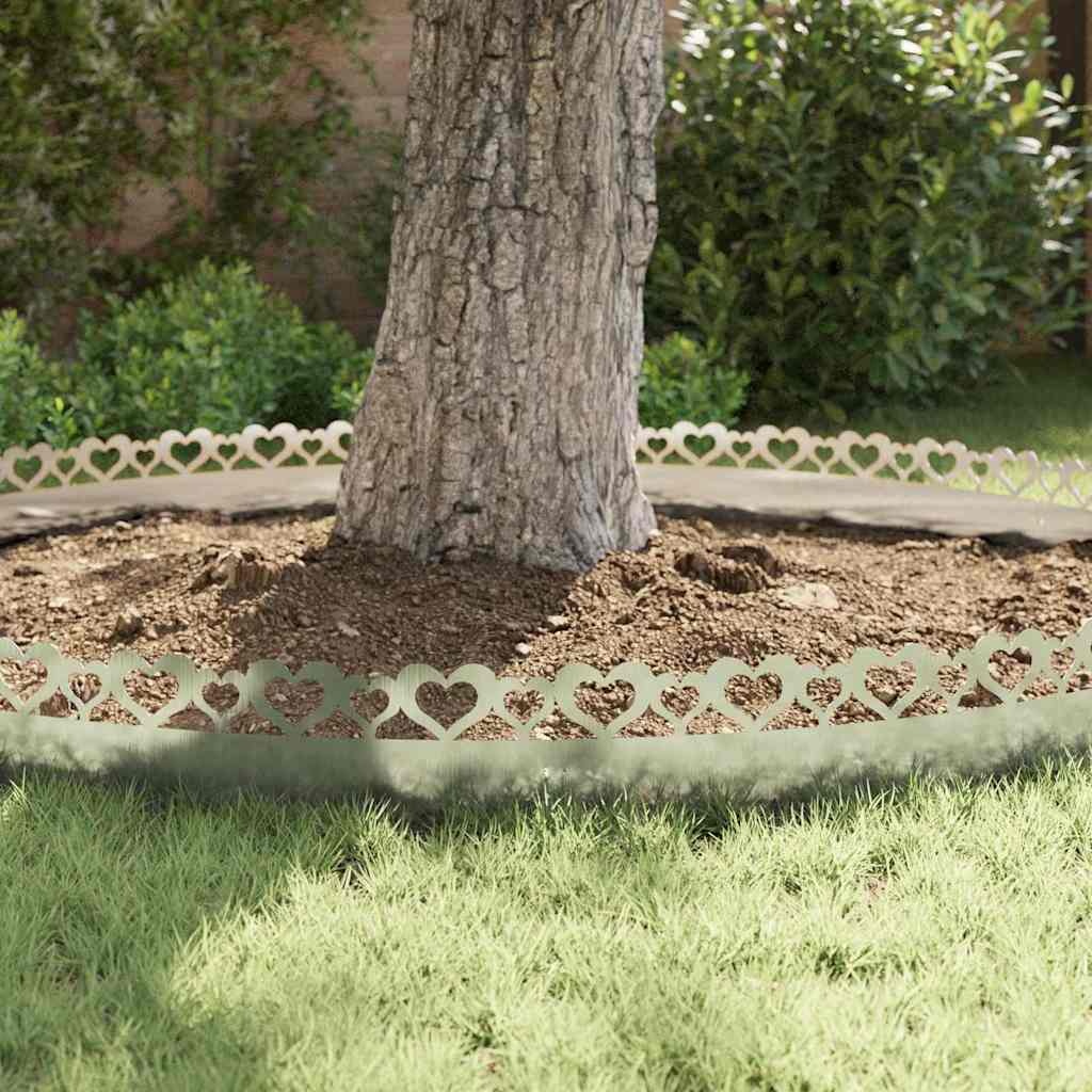 VidaXL Gazonranden 30 pcs Zilver 103 x 0,05 x 22 cm Roestvrij staal