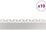 VidaXL Gazonranden 10 pcs Zilver 103 x 0,05 x 22 cm Roestvrij staal