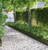 VidaXL Gazonranden 10 pcs Olijf Groen 103 x 0,05 x 22 cm Staal